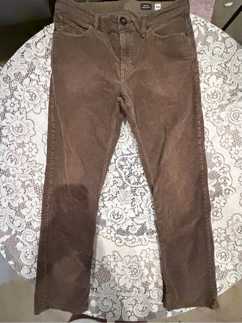 Volcom Men's Brown Corduroy Pants - Classic Brown
